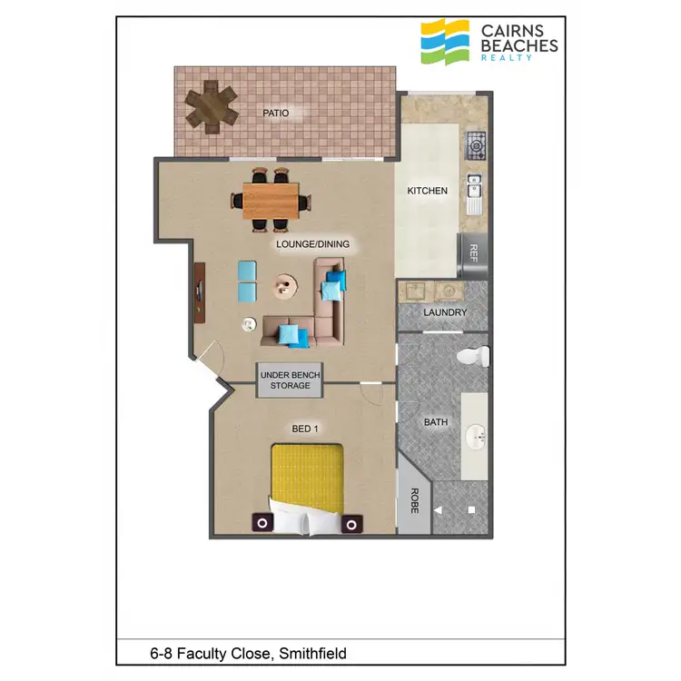 Floorplan of Homely apartment listing, 25/6-8 Faculty Close, Smithfield QLD 4878