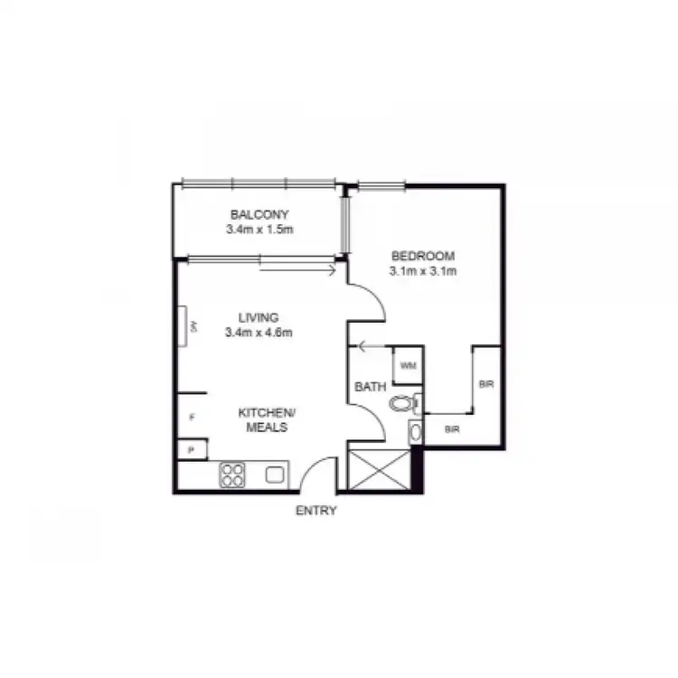 Floorplan of Homely apartment listing, 704/60 Stanley Street, Collingwood VIC 3066