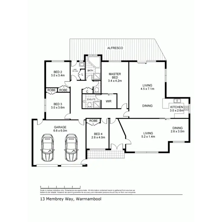Floorplan of Homely house listing, 13 Membery Way, Warrnambool VIC 3280