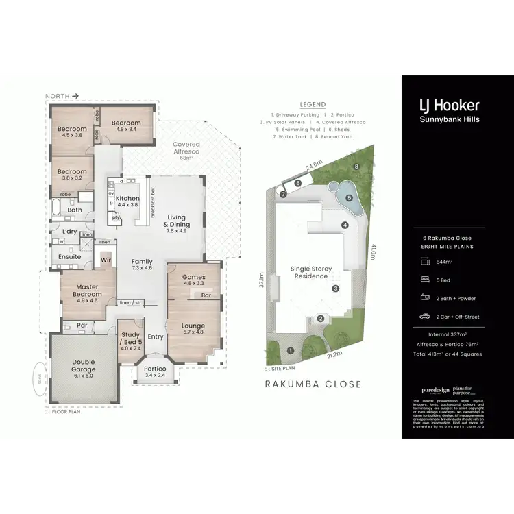 Floorplan of Homely house listing, 6 Rakumba Close, Eight Mile Plains QLD 4113