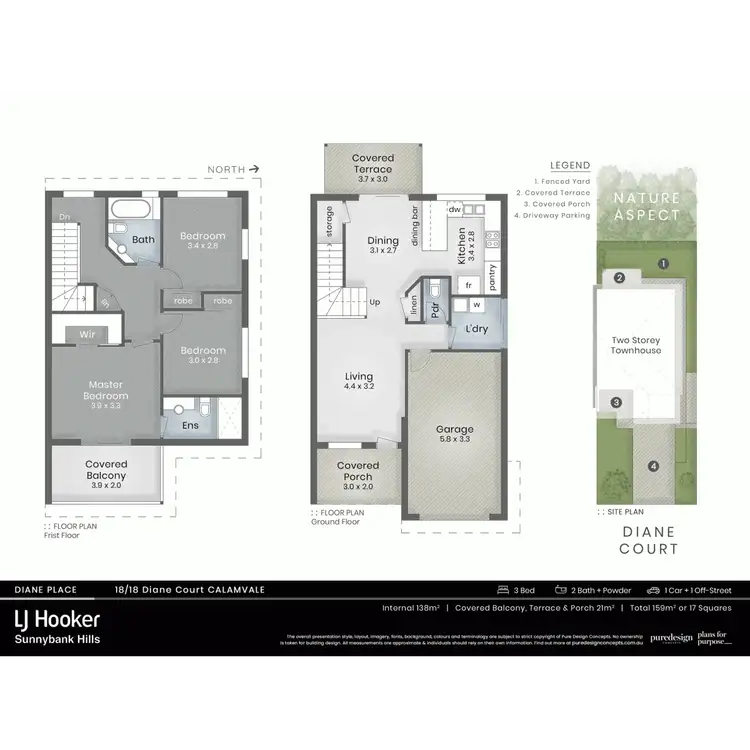 Floorplan of Homely townhouse listing, 18/18 Diane Court, Calamvale QLD 4116