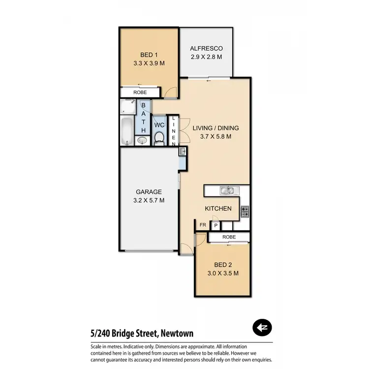 Floorplan of Homely unit listing, 5/240 Bridge Street, Newtown QLD 4350