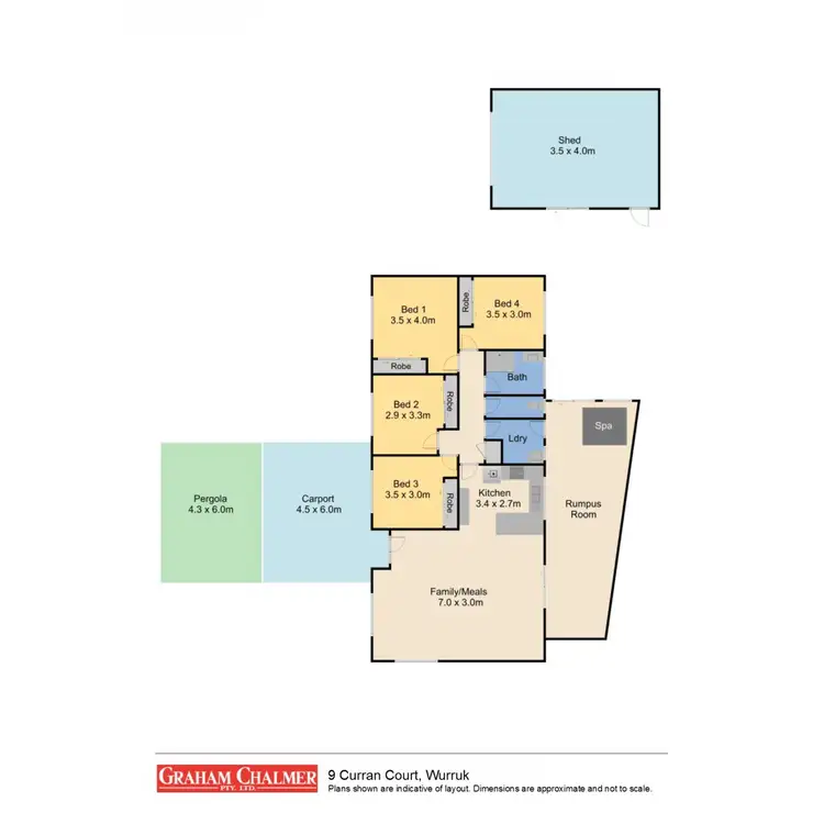 Floorplan of Homely house listing, 9 Curran Crt, Wurruk VIC 3850