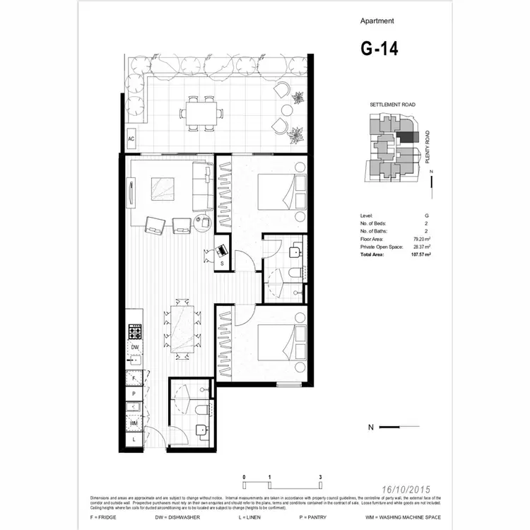 Floorplan of Homely apartment listing, G14/21-23 Plenty Road, Bundoora VIC 3083