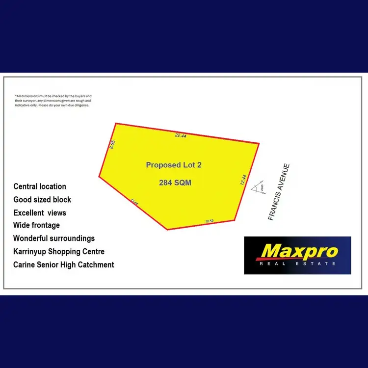 Floorplan of Homely land listing, Proposed Lot 2 / 37 Francis Avenue, Karrinyup WA 6018