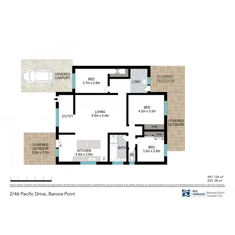 Floorplan of Homely semi-detached listing, 2/46 Pacific Drive, Banora Point NSW 2486