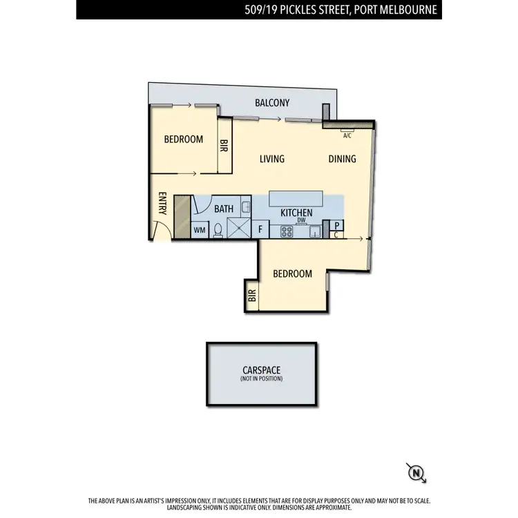 Floorplan of Homely apartment listing, 509/19 Pickles Street, Port Melbourne VIC 3207