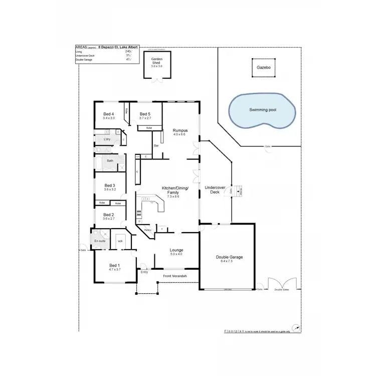 Floorplan of Homely house listing, 8 Depazzi Close, Lake Albert NSW 2650