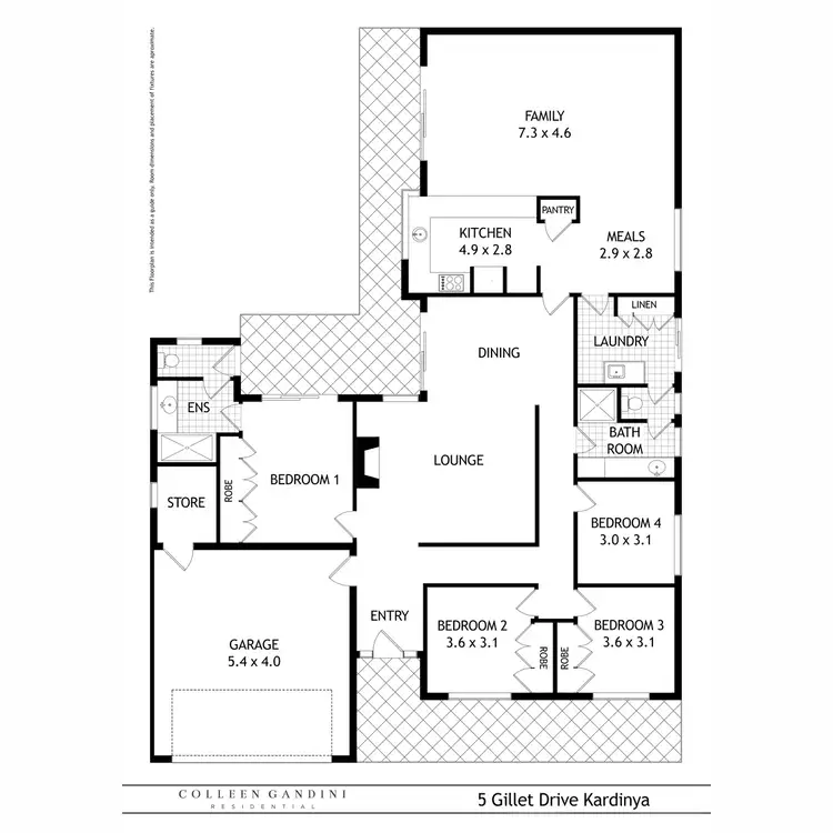 Floorplan of Homely house listing, 5 Gillett Drive, Kardinya WA 6163
