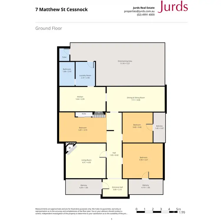 Floorplan of Homely house listing, 7 Matthew Street, Cessnock NSW 2325
