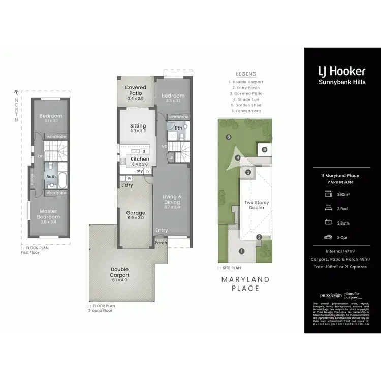 Floorplan of Homely house listing, 11 Maryland Place, Parkinson QLD 4115