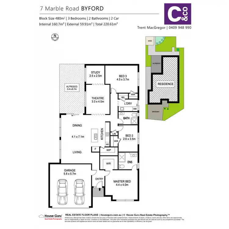 Floorplan of Homely house listing, 7 Marble Road, Byford WA 6122