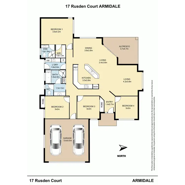 Floorplan of Homely house listing, 17 Rusden Court, Armidale NSW 2350