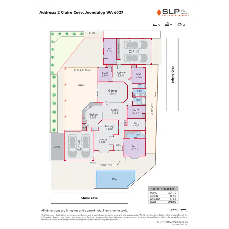 Floorplan of Homely house listing, 2 Claire Cove, Joondalup WA 6027