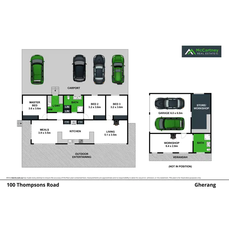 Floorplan of Homely house listing, 100 Thompsons Road, Gherang VIC 3240