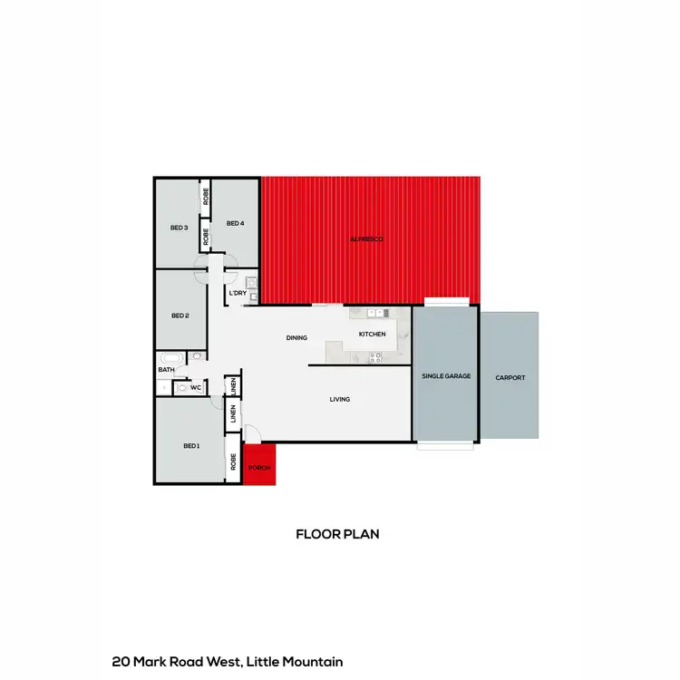 Floorplan of Homely house listing, 20 Mark Road West, Little Mountain QLD 4551