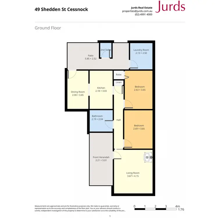Floorplan of Homely house listing, 49 Shedden Street, Cessnock NSW 2325