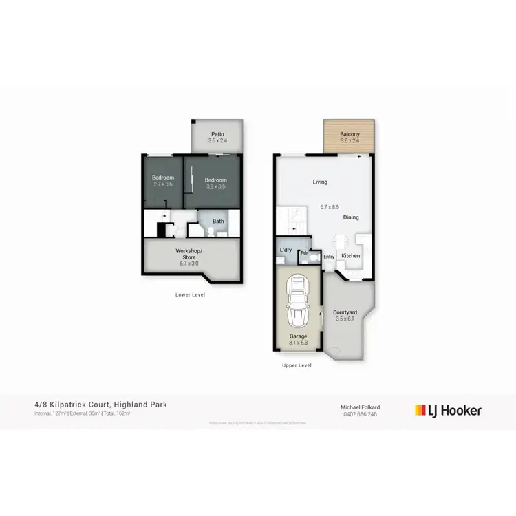 Floorplan of Homely townhouse listing, 4/8 Kilpatrick Court, Highland Park QLD 4211