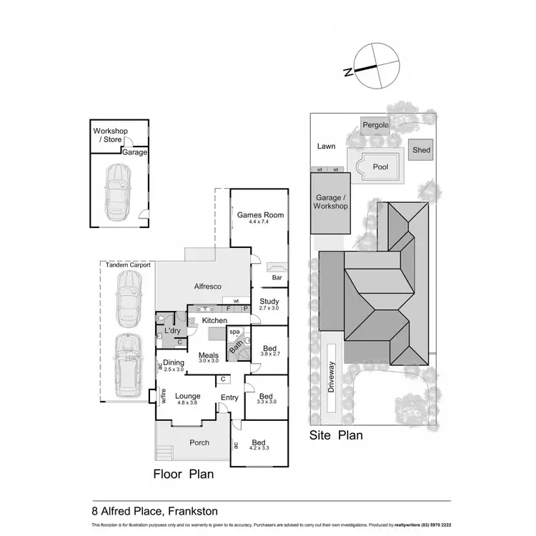 Floorplan of Homely house listing, 8 Alfred Place, Frankston VIC 3199