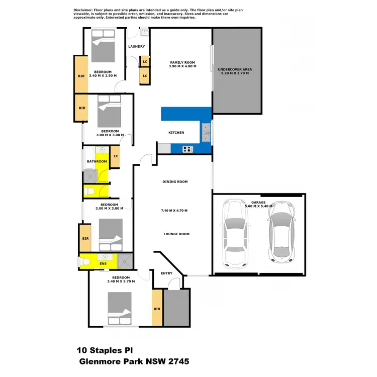Floorplan of Homely house listing, 10 Staples Place, Glenmore Park NSW 2745