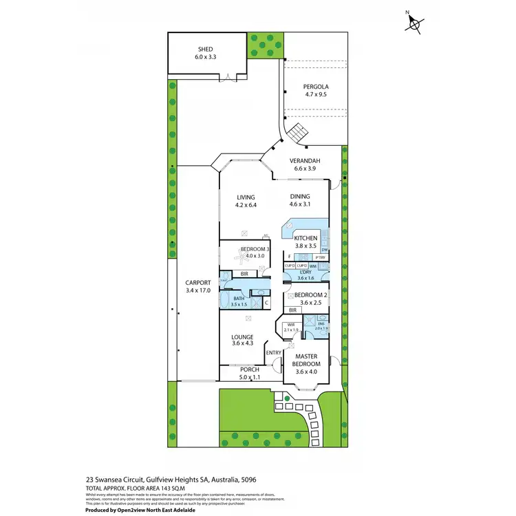 Floorplan of Homely house listing, 23 Swansea Circuit, Gulfview Heights SA 5096