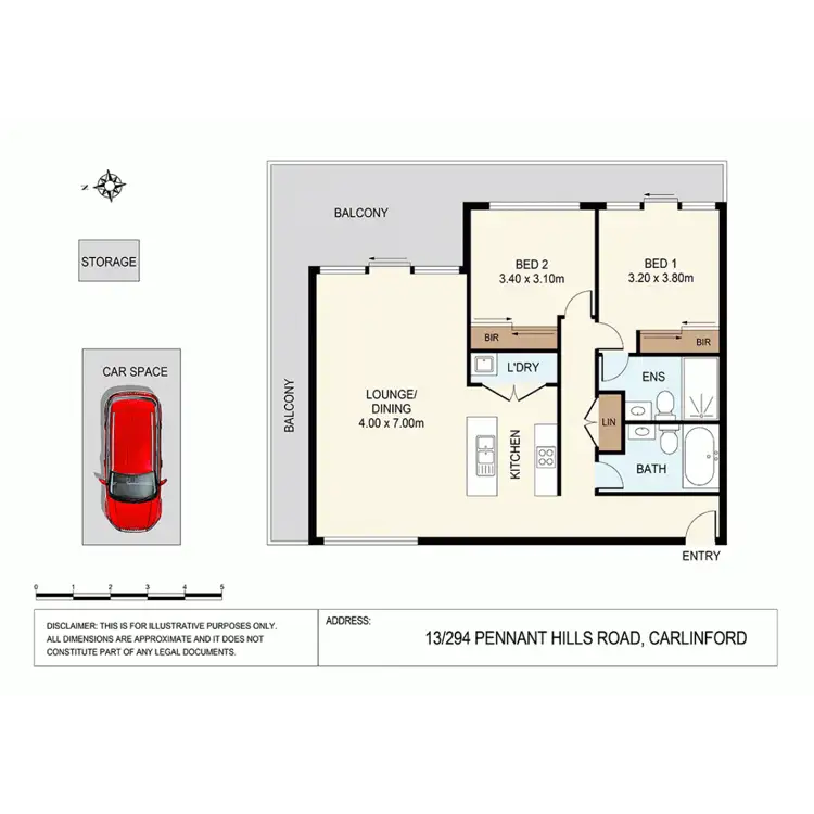 Floorplan of Homely apartment listing, 13/294-302 Pennant Hills Road, Carlingford NSW 2118