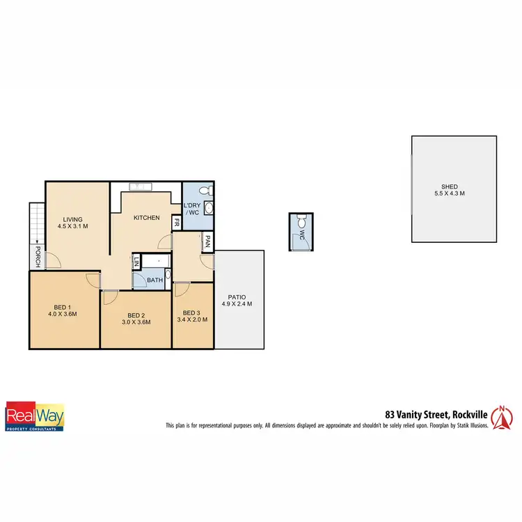 Floorplan of Homely house listing, 83 Vanity Street, Rockville QLD 4350