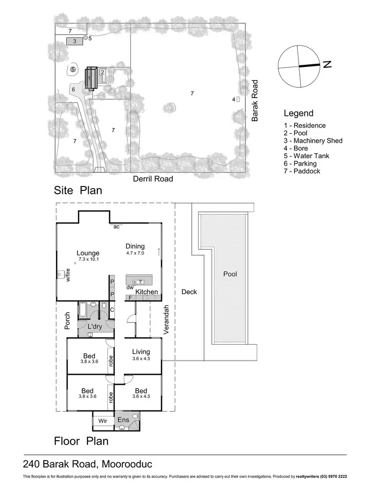 Floorplan of Homely rural property listing, 240 Barak Road, Moorooduc VIC 3933