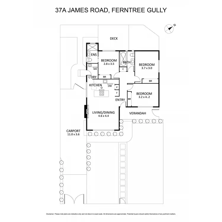 Floorplan of Homely house listing, 37A James Road, Ferntree Gully VIC 3156
