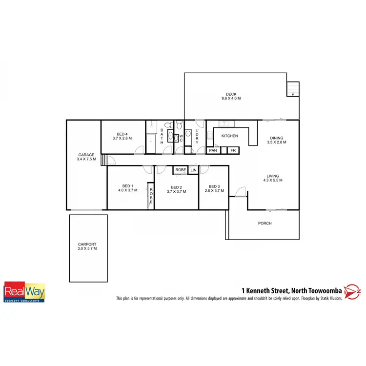 Floorplan of Homely house listing, 1 Kenneth Street, North Toowoomba QLD 4350