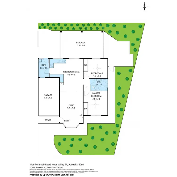 Floorplan of Homely unit listing, 11/6 Reservoir Road, Hope Valley SA 5090