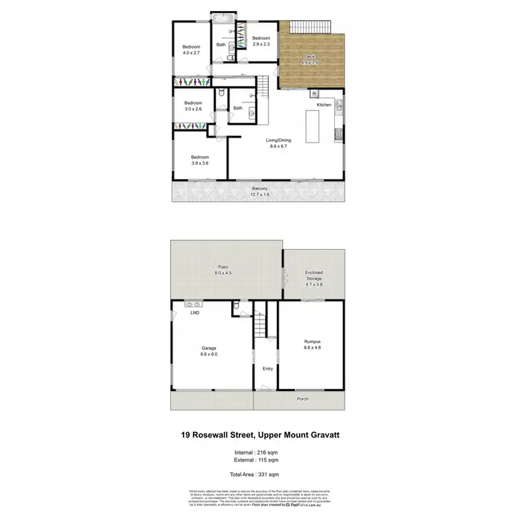 Floorplan of Homely house listing, 19 Rosewall Street, Upper Mount Gravatt QLD 4122