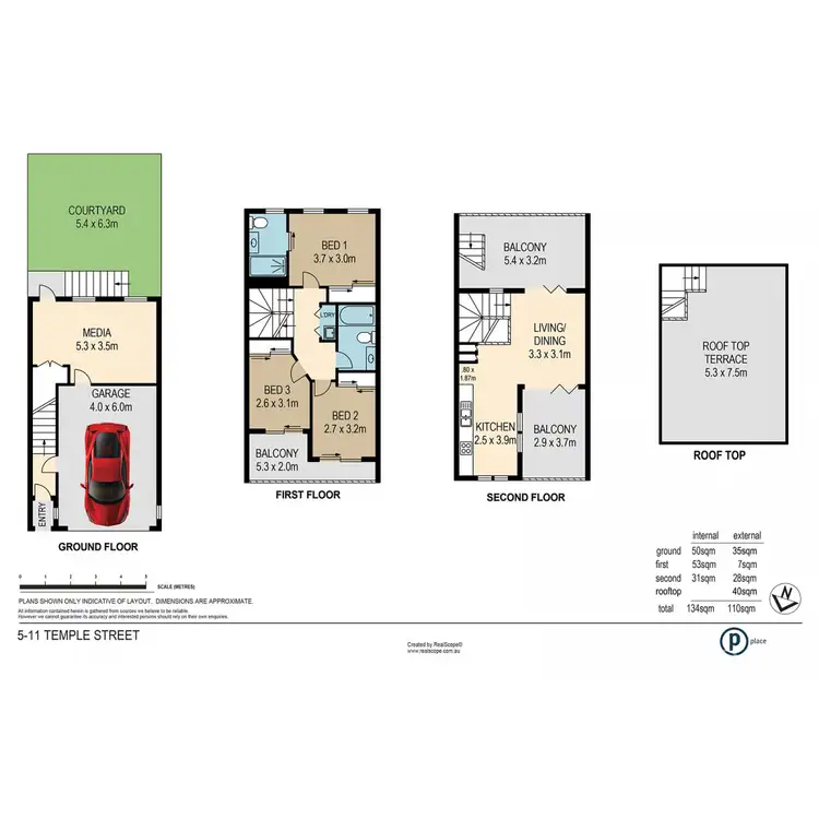 Floorplan of Homely townhouse listing, 5/11 Temple Street, Coorparoo QLD 4151