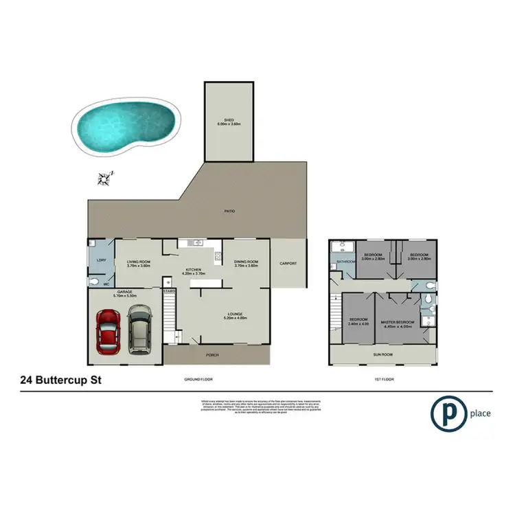 Floorplan of Homely house listing, 24 Buttercup Street, Mansfield QLD 4122