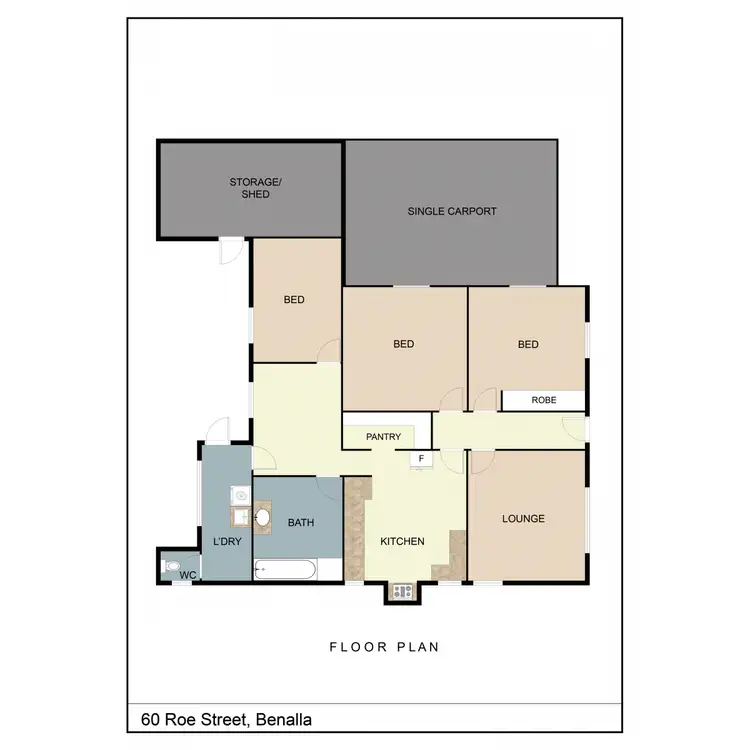 Floorplan of Homely house listing, 60 Roe Street, Benalla VIC 3672