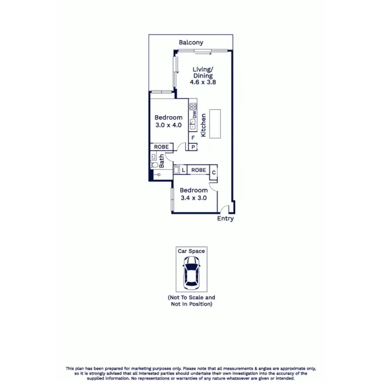 Floorplan of Homely apartment listing, 339/77 Hobsons Road, Kensington VIC 3031