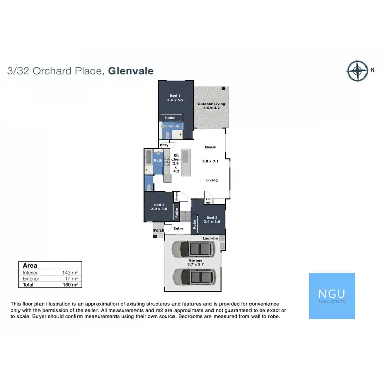 Floorplan of Homely unit listing, 3/32 Orchard Lane, Glenvale QLD 4350
