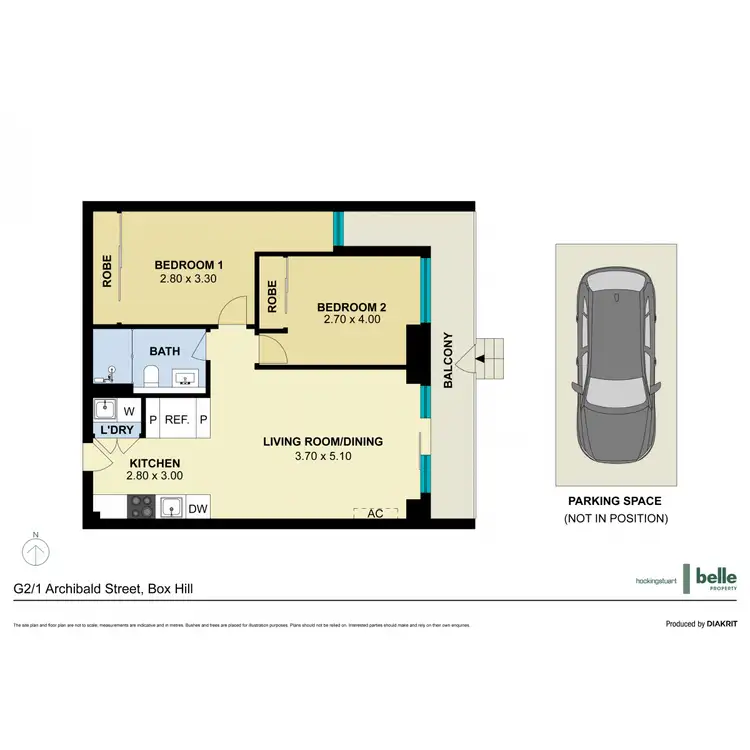 Floorplan of Homely apartment listing, G2/1 Archibald Street, Box Hill VIC 3128