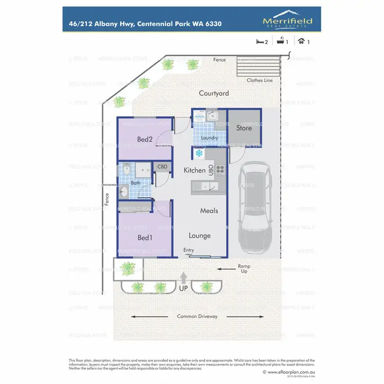 Floorplan of Homely unit listing, 46/212 Albany Highway, Centennial Park WA 6330