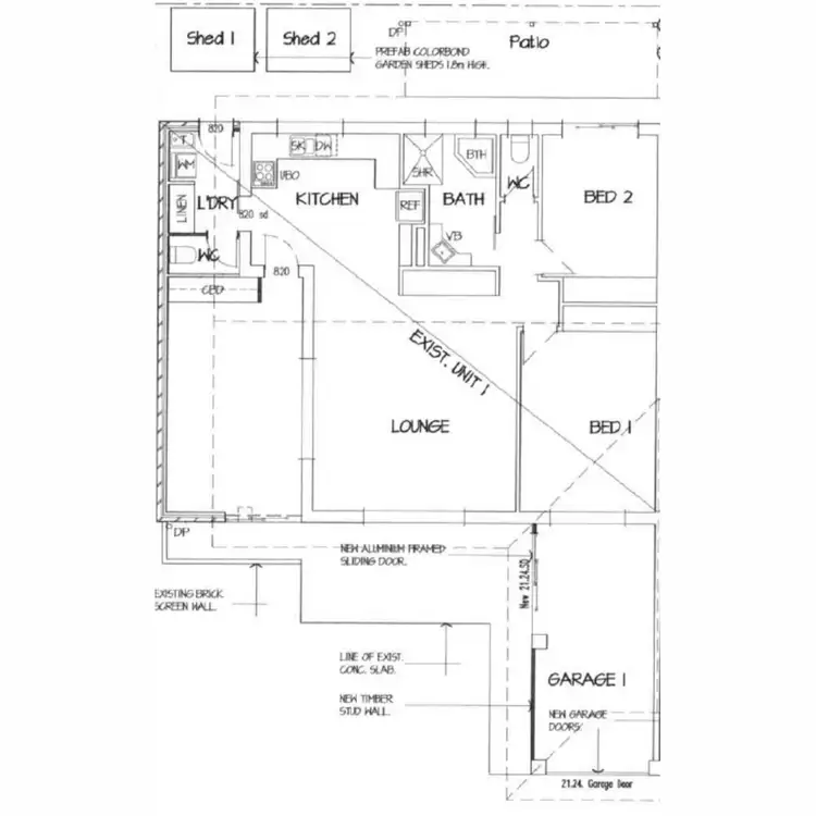 Floorplan of Homely semi-detached listing, 1/21 Adams Avenue, Miami QLD 4220