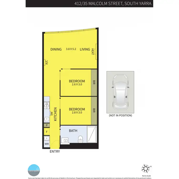 Floorplan of Homely apartment listing, 412/35 Malcolm Street, South Yarra VIC 3141