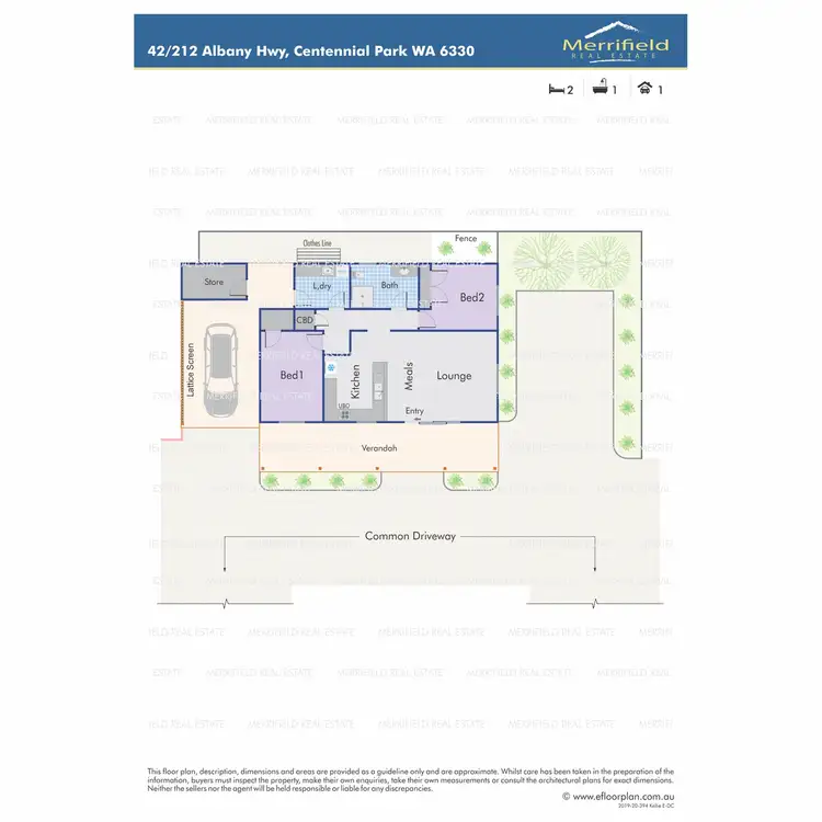 Floorplan of Homely unit listing, 42/212 Albany Highway, Centennial Park WA 6330