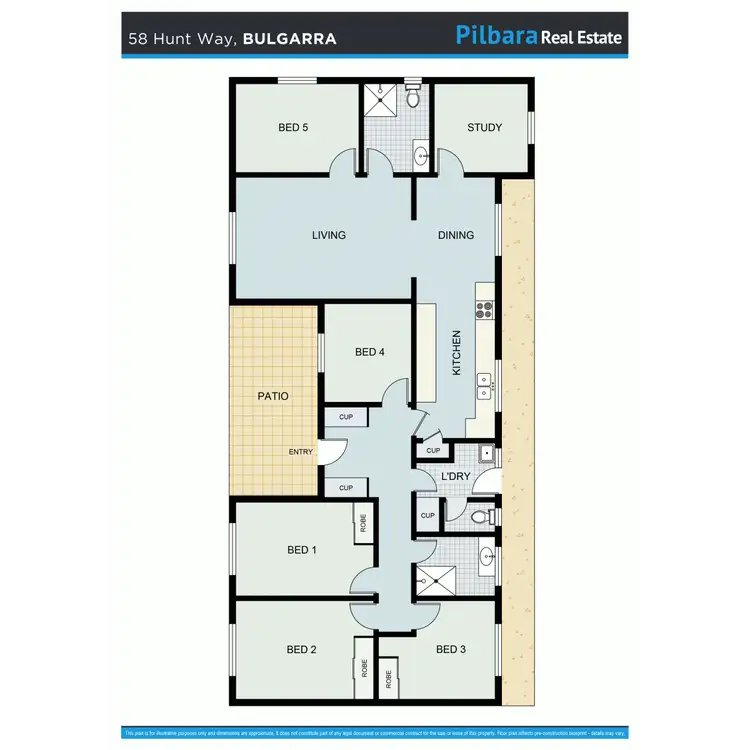 Floorplan of Homely house listing, 58 Hunt Way, Bulgarra WA 6714