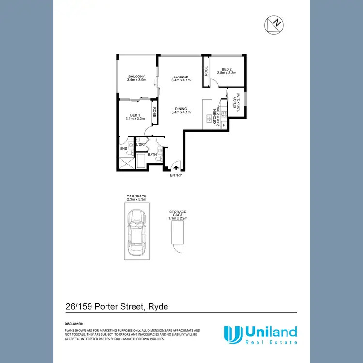 Floorplan of Homely apartment listing, 26/15A Porter Street, Ryde NSW 2112