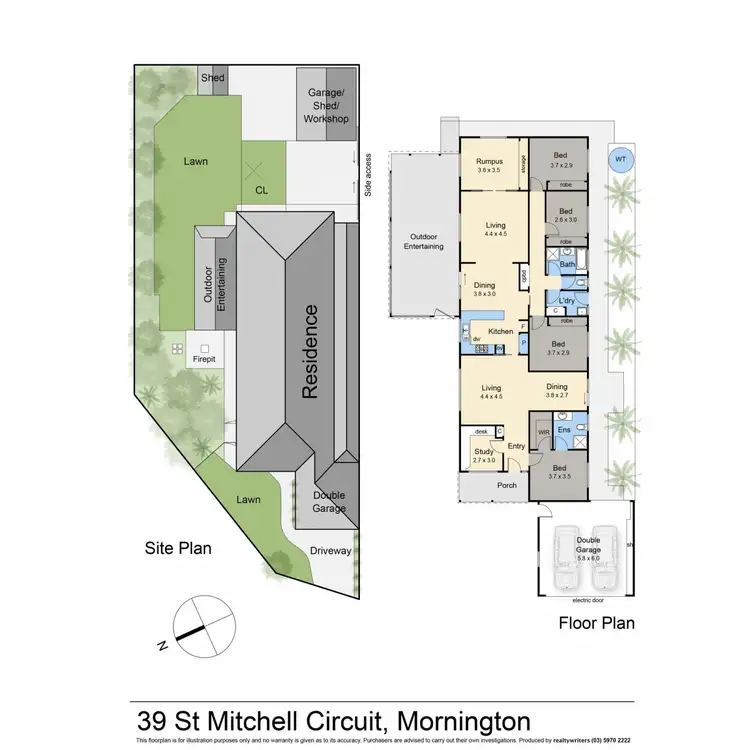 Floorplan of Homely house listing, 39 St Mitchell Circuit, Mornington VIC 3931