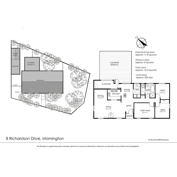 Floorplan of Homely house listing, 8 Richardson Drive, Mornington VIC 3931