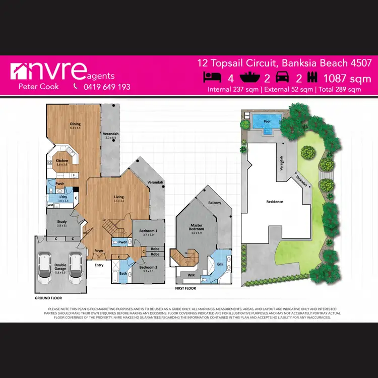 Floorplan of Homely house listing, 12 Topsail Circuit, Banksia Beach QLD 4507