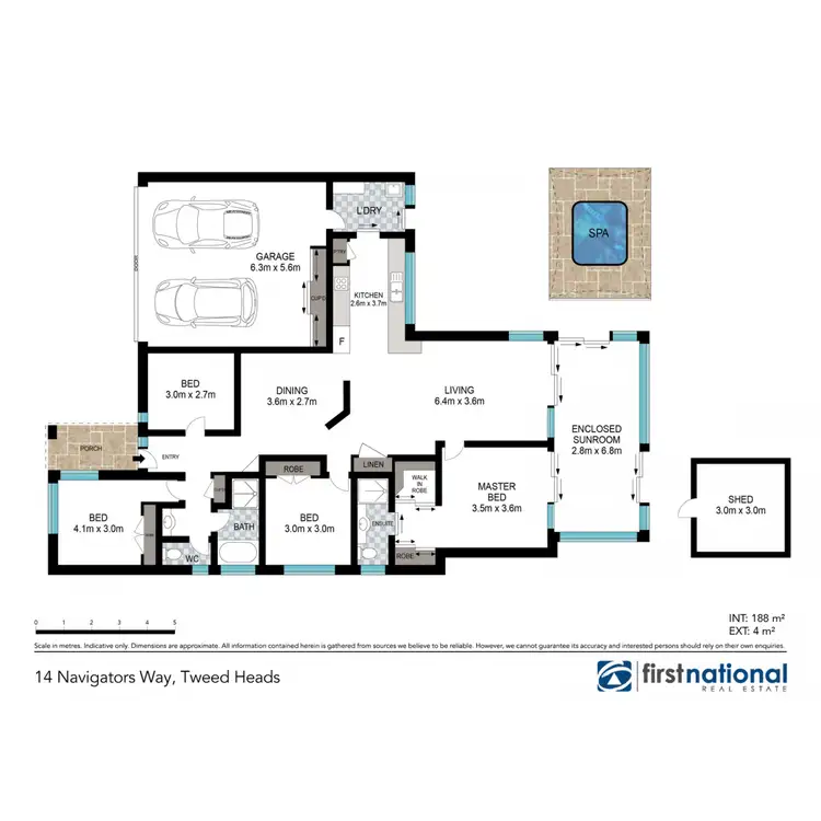 Floorplan of Homely house listing, 14 Navigators Way, Tweed Heads NSW 2485