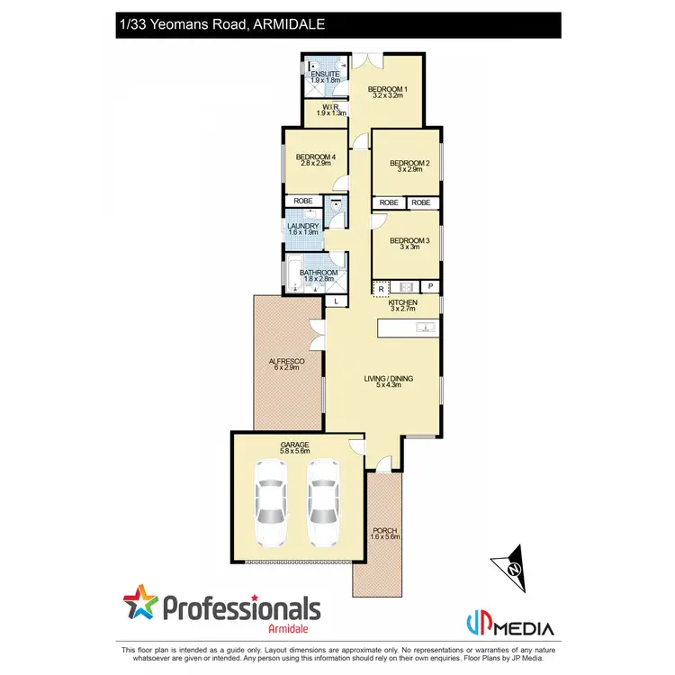 Floorplan of Homely house listing, 1/33 Yeomans Road, Armidale NSW 2350