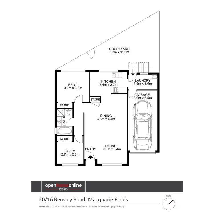 Floorplan of Homely apartment listing, 20/16 Bensley Road, Macquarie Fields NSW 2564
